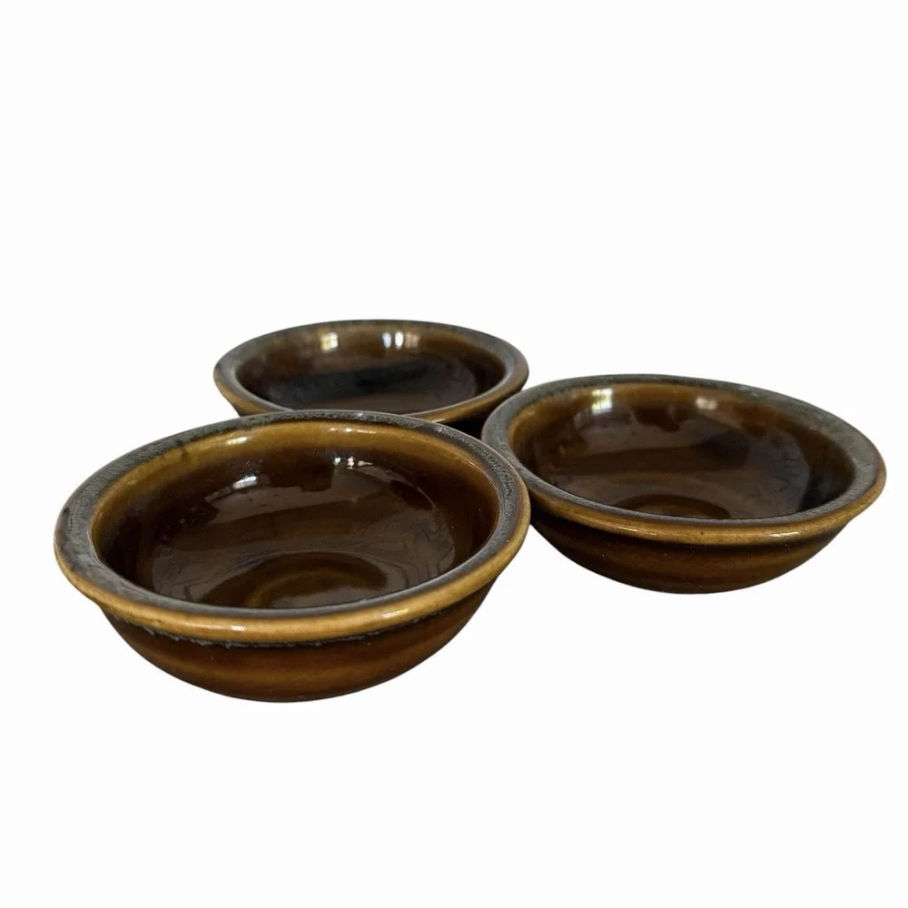 Neher Clay Pottery Set Of 3 Small Glazed Bowls 4